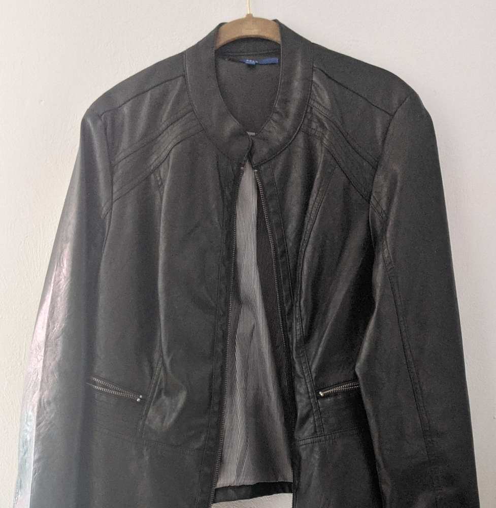 Apt. 9 Black Faux Leather Jacket